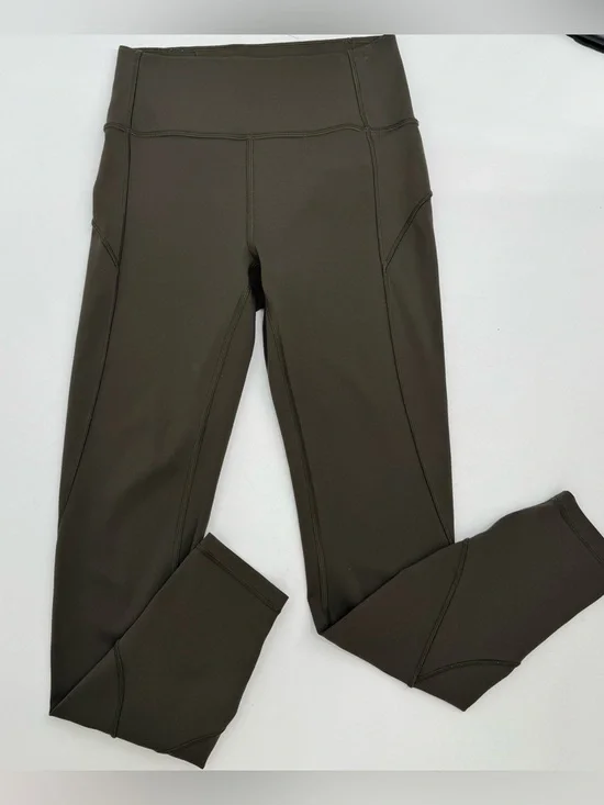 Lululemon In Movement 7/8 Tight Dark Olive Green - Picture 7 of 9